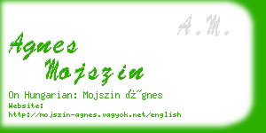 agnes mojszin business card